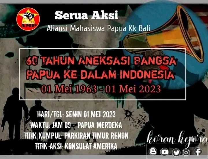 pamflet diduga undangan aksi unjuk rasa yang di share berbagai akun seperti migani aniel, bajinggan_manis dan akun lain